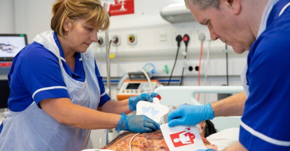 Training using moulage in SIM Centre