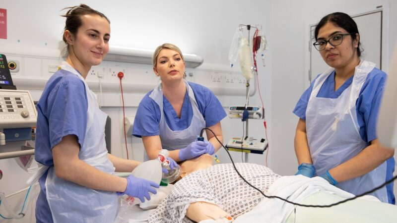 Critical care nurses in RVI SIM Centre