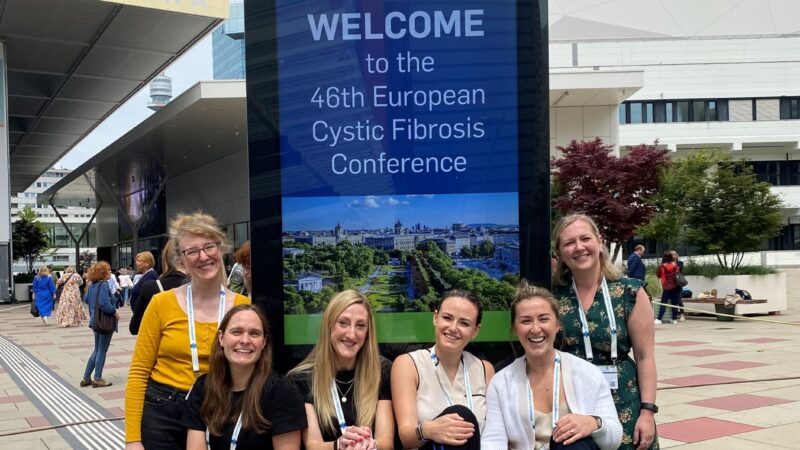 Paige Alsop and colleagues as the 46th European Cystic Fibrosis Society Conference in June 2023